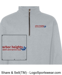 Gray Arbor Heights Splash Qtr Zip Sweatshirt Design Zoom
